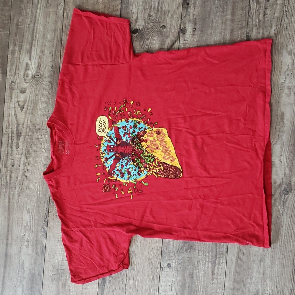 Marvel Retro Comics Deadpool Taco Surprise Pico Boo t shirt